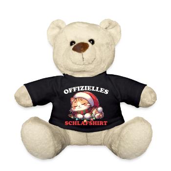Chat de Noël Chemise de nuit officiel - Nounours - noir - Devant