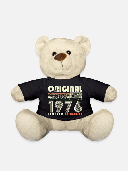 Original 1976 Jahrgang Vintage Geburtstag Retro - Teddy - Schwarz