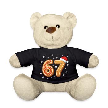 67 Weihnachten Lustiges Gingerbread 6 7 Santa Meme - Teddy - Schwarz - Vorne