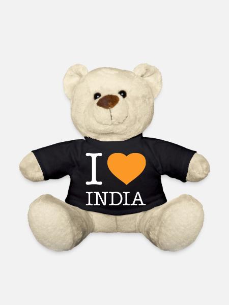 I love India Indien - Teddy - Schwarz