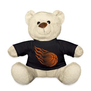 Basketball Basketballer Geschenkidee Baller Bball - Teddy - Schwarz - Vorne