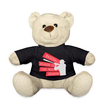 Baseball Season Is The Best Season Fan Spiel Sport - Teddy - Schwarz - Vorne