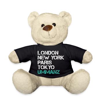 Vacances en mer Baltique LONDRES NEW YORK PARIS TOKYO Drôle - Nounours - noir - Devant