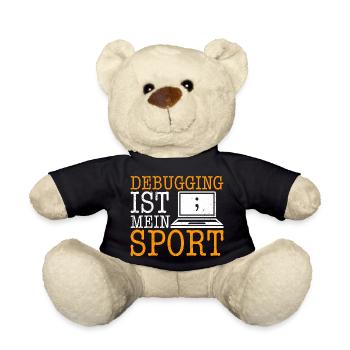 Science Coder DEBUGGING IS MY SPORT FUNNY - Teddy Bear - black - Front