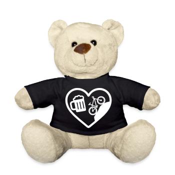 Humour de VTT Heart Beer - Nounours - noir - Devant