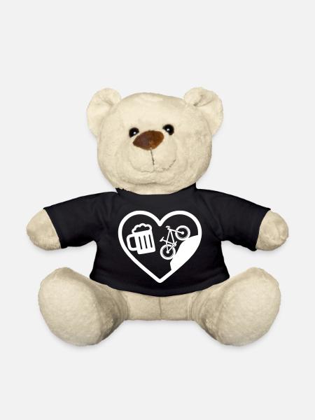 Heart Beer Mountainbike-Humor - Teddy - Schwarz
