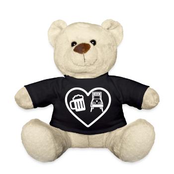 Herzbier-Flipper-Humor - Teddy - Schwarz - Vorne