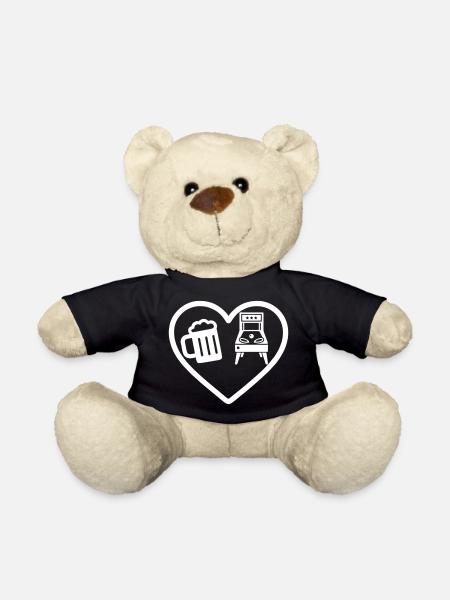 Herzbier-Flipper-Humor - Teddy - Schwarz