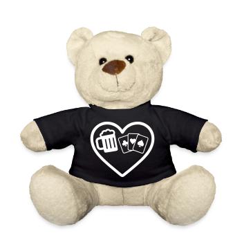 Coeur Bier Belote Humor - Teddy - Schwarz - Vorne