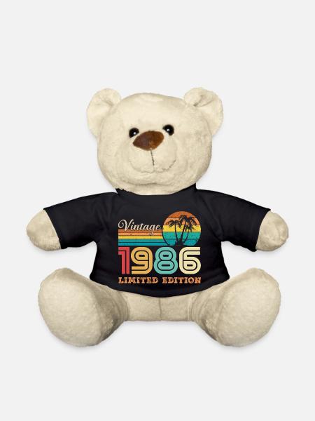 1986 Vintage Retro 1986 Geburtstagsgeschenk - Teddy - Schwarz