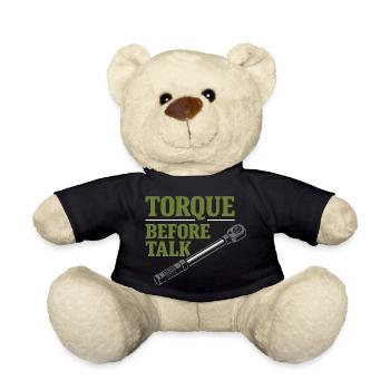 Tractor Mechanic Diesel Repair Tech - Teddy Bear - black - Front