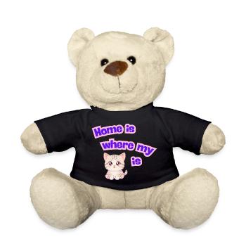 Home is where my cat is - Teddy Bear - black - Front