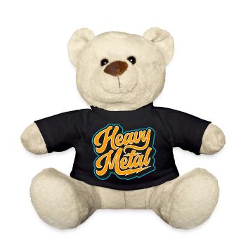 Heavy Metal Bold Script Logo - Teddy - Schwarz - Vorne