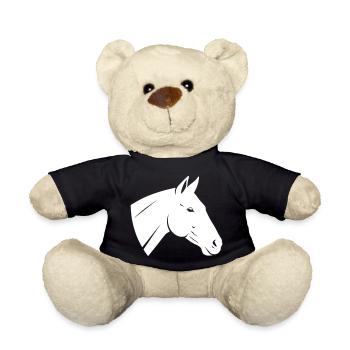 Pferd Kopf Logo Minimalistisch Vektor - Teddy - Schwarz - Vorne