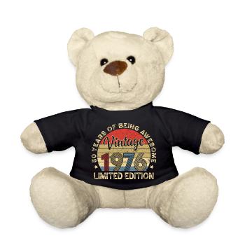 Vintage Vintage 1976 – 50th Anniversary - Teddy Bear - black - Front