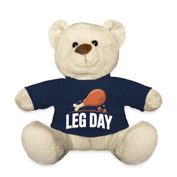 Leg Day Hähnchenknochen Motiv - Teddy - French Navy - Vorne