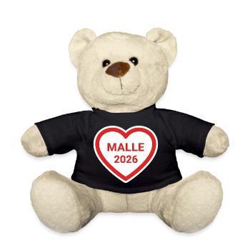 Heart logo MALLE 2026 - Teddy Bear - black - Front