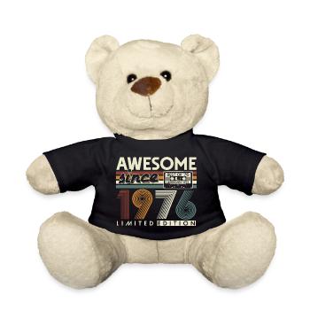 Cadeau vintage pour le 50e anniversaire rétro de 1976 - Nounours - noir - Devant