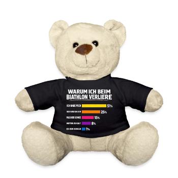 Biathlon Geschenk Für alle die verlieren - Teddy - Schwarz - Vorne