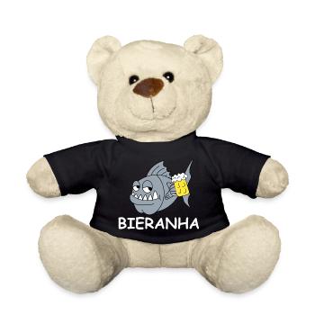 Bierpiranha Comic - Teddy - Schwarz - Vorne