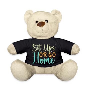 Fitness Fanatics Sit-Ups Or Go Home Calisthenics - Teddy Bear - black - Front