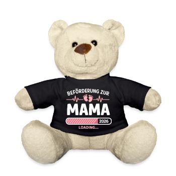 Mama 2026 Loading Beförderung Geschenk - Teddy - Schwarz - Vorne