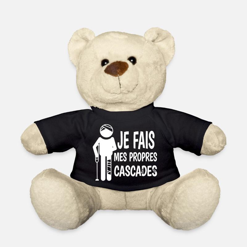 Je Fais Mes Propres Cascades Humour Maladroit - Nounours - noir