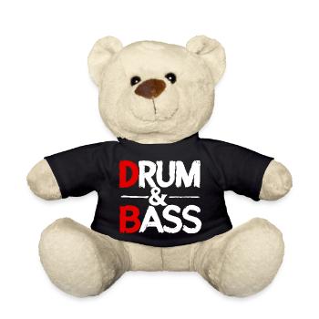 Drum & Bass / Rum & Ass Distressed - Teddy - Schwarz - Vorne