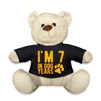 Ich bin 6 Jahre alt, ungefähr 48 Jahre, lustiger Geburtstag - Teddy - Schwarz - Vorne