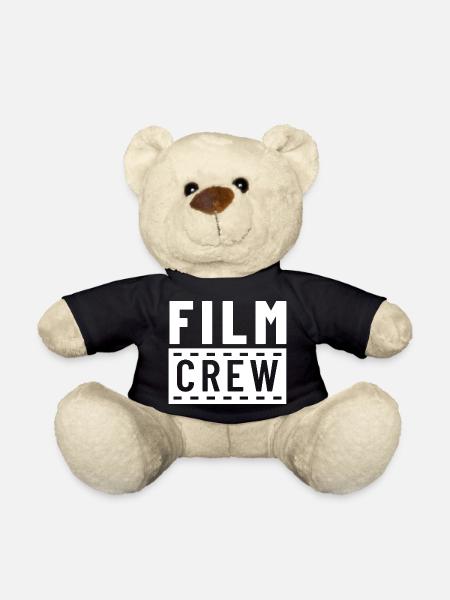 Minimalist CREW lettering in white - Teddy Bear - black
