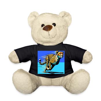 cheetah - Teddy Bear - black - Front