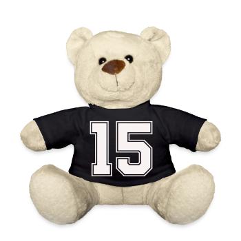 Fünfzehn Outline Stil - Teddy - Schwarz - Vorne