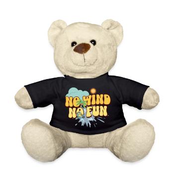 No Wind No Fun - Teddy Bear - black - Front