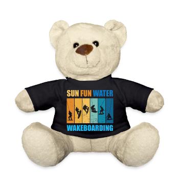 Sonne, Spass, Wasser, Wakeboarden - Teddy - Schwarz - Vorne