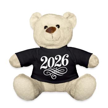 2026 year - Teddy Bear - black - Front