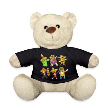Cinco De Mayo Dabbing Charaktere Shirt - Teddy - Schwarz - Vorne