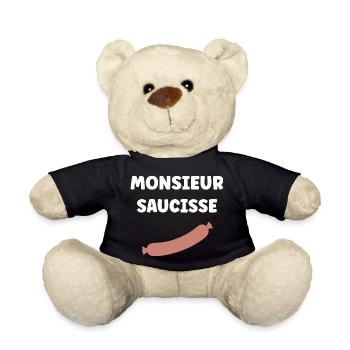 Monsieur Saucisse - Nounours - noir - Devant