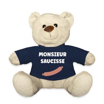 Monsieur Saucisse - Nounours - bleu marine - Devant