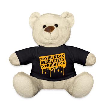 You're Absolutely Right Lustig Sarkastisch KI Logo - Teddy - Schwarz - Vorne
