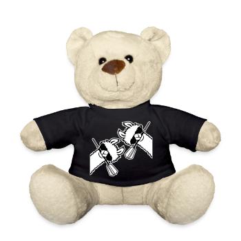 Zwei Coole Lamas Sonnenbrille Dartpfeil Maul Team - Teddy - Schwarz - Vorne