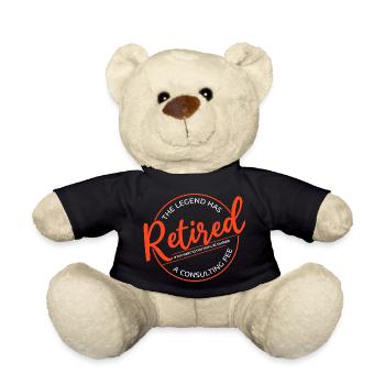 The Legend Has Retired Funny Retirement - Teddy Bear - black - Front