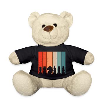 Chess Retro - Teddy Bear - black - Front