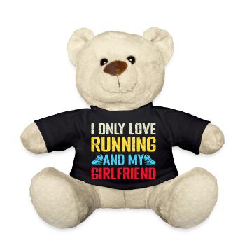 Running I Only Love Marathon Runner - Teddy Bear - black - Front