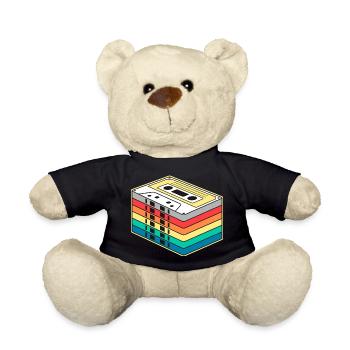 Vibrant Rainbow Cassette Tape - Teddy Bear - black - Front