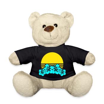 Sonne Hibiskus Neon-Tropen - Teddy - Schwarz - Vorne