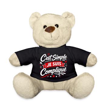 C’est Simple Je Suis Compliqué - Nounours - noir - Devant
