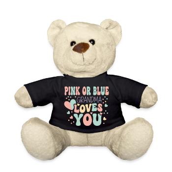 Geschlechterenthüllung Oma Pink oder Blau Team Pink Baby - Teddy - Schwarz - Vorne