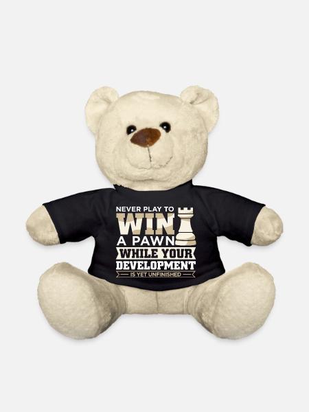 Schach Schachspieler Schachbrett - Teddy - Schwarz