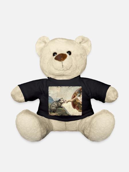 Opossum Schlägt Gottes Hand Lustiges Opossum meme - Teddy - Schwarz