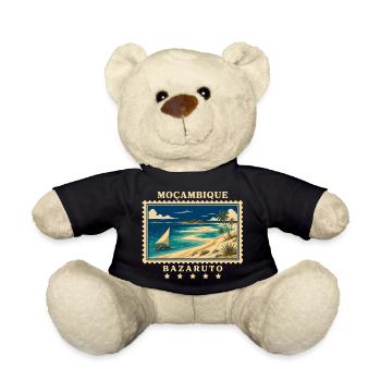 Mosambik Bazaruto Vintage Reisemarke - Teddy - Schwarz - Vorne